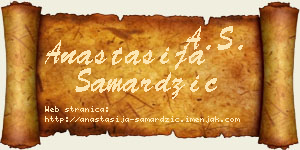 Anastasija Samardžić vizit kartica